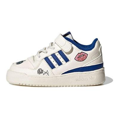 Originals Forum Low El Leather Retro Casual Low Top Walker Shoes Baby Sneaker White Blue FY2546