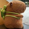 Süßes Capybara-Plüschtier mit Rucksack, sitzend, schöne Cartoon-Tiere, ausgestopfte Puppen, Weihnachtsgeschenk, Wohnkultur, Sofa, Plüschkissen