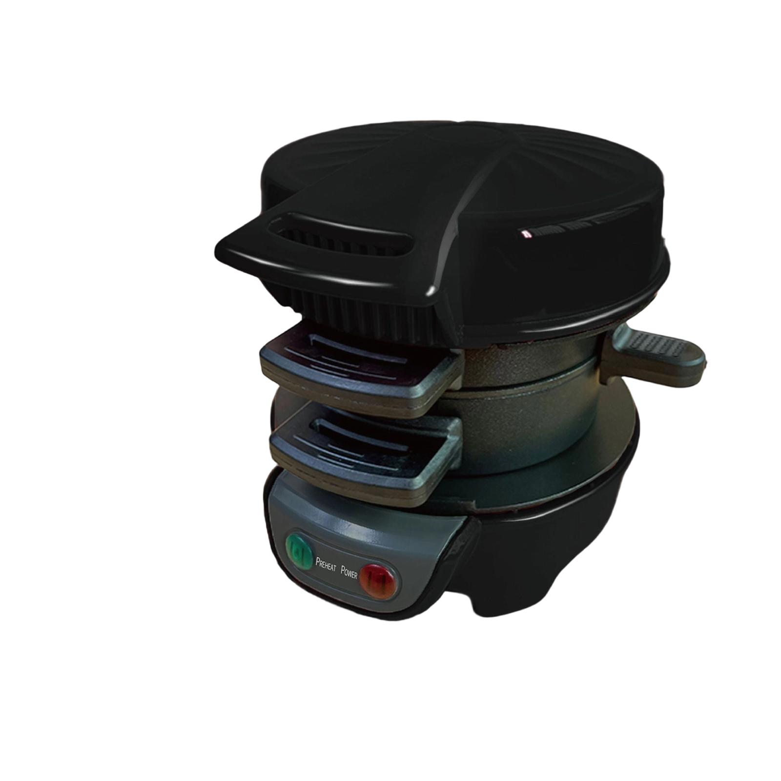 

600W Multi-functional : A Breakfast Gadget In One For Grilling And Frying One Size чорний