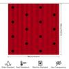 Bright Red Bathroom Shower Curtain with Black Dot Pattern for Home Decor Modern Simple Design (180x240cm)