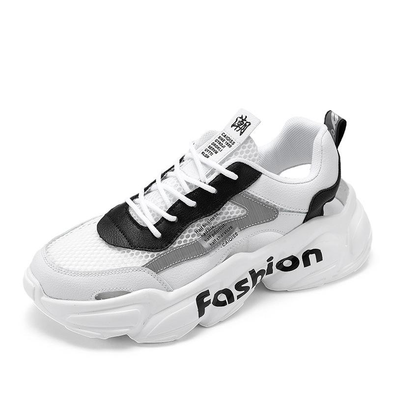 Letnie męskie buty oddychające cienkie ażurowe buty sportowe nowe outdoorowe codzienne platforma buty typu dad