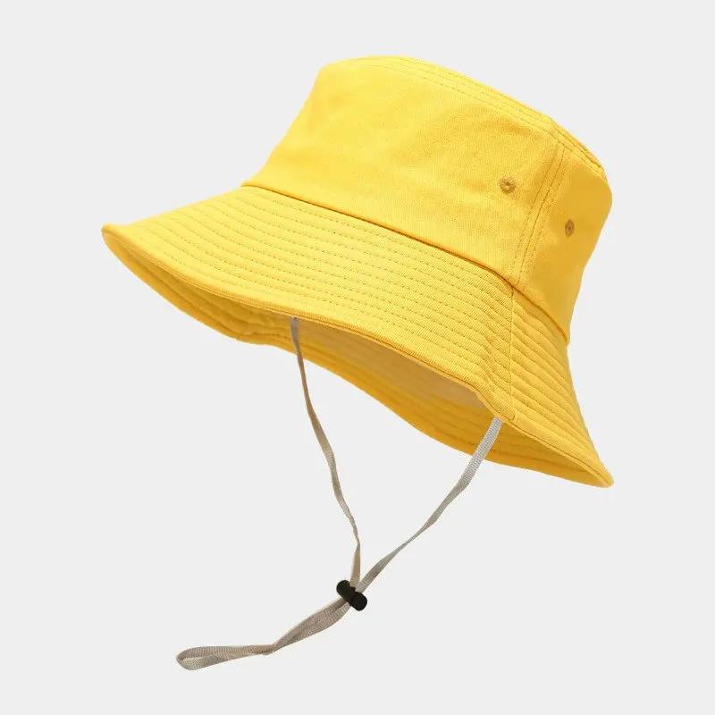 LDSLYJR Four Seasons Cotton Solid Bucket Hat Fisherman Hat Outdoor Travel Hat Sun Cap Hats for Men and Women 26
