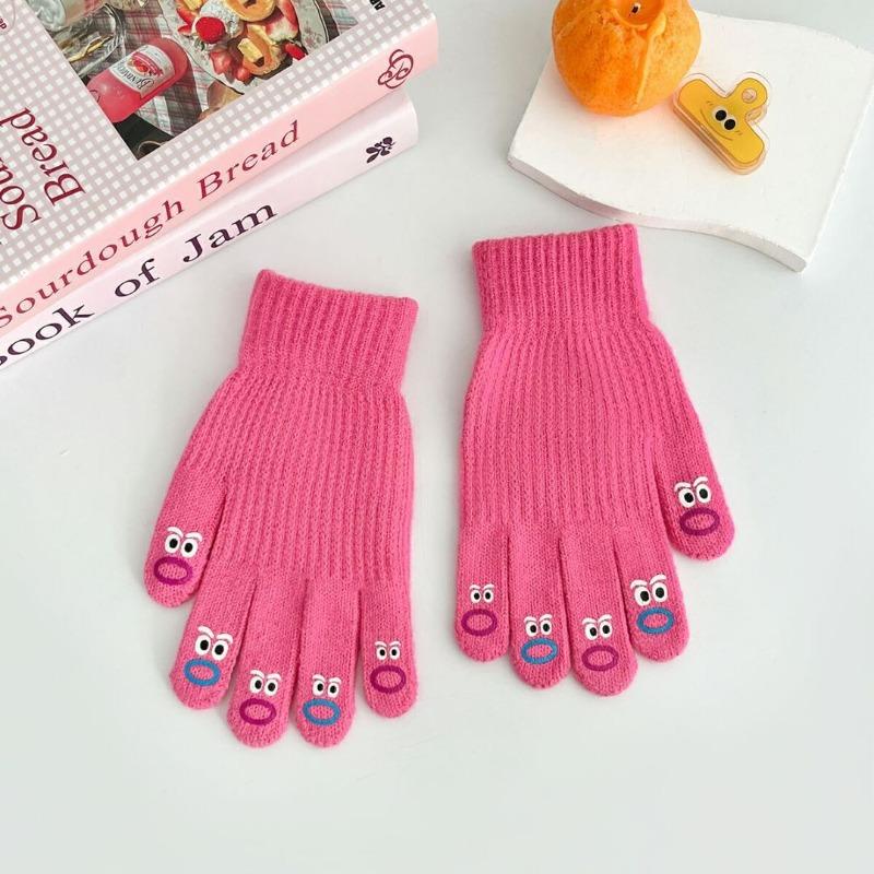 Mouth Mouth Monster Gloves Cartoon Autumn and Winter Knitted Gloves Cute Ugly Cute Creative Cycling Warm Gloves Women
