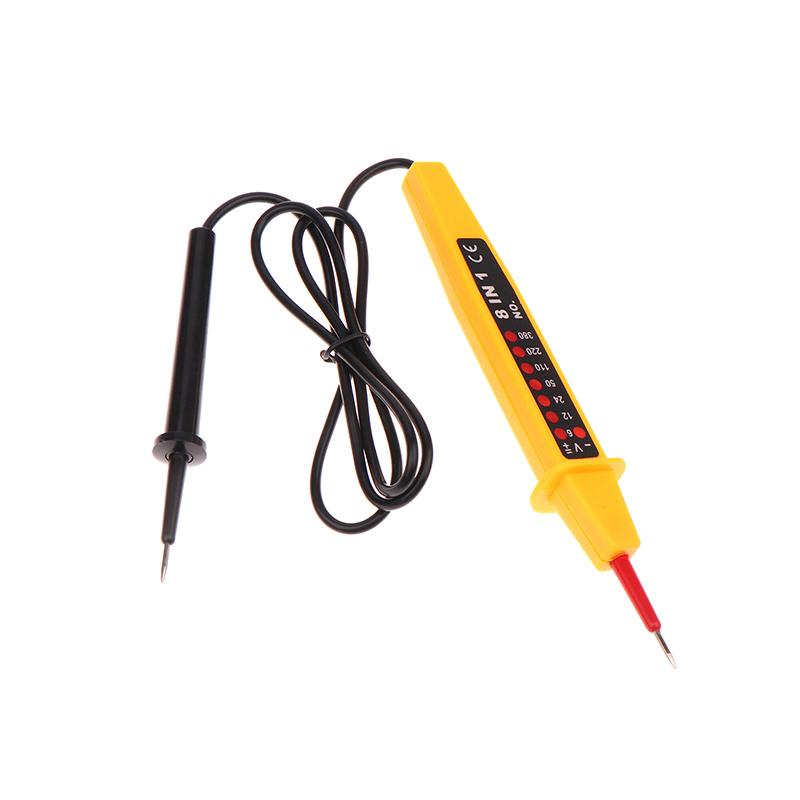 8-in-1-Tester, Spannung, Wechselstrom, Gleichstrom, 6–500 V, Auto-Elektrostift, Stromkreisdetektor-Tester für die Inspektion von Hausverkabelungen, Elektrogeräte