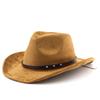 Bohemian Ethnic Suede Hat Belt for Men and Women Couple Hat Western Cowboy Hat