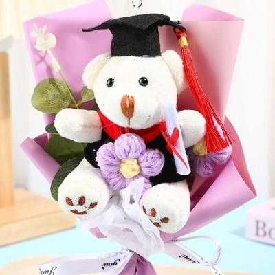 Bouquet Decoration Bear Bouquet Graduation Gift Graduate Dr. Bear Bouquet Teacher'S Day Birthday Party Cartoon Lovely Bear