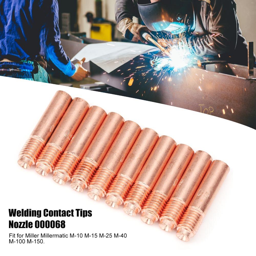 20Pcs Smooth Surface Welding Nozzle Set Stable Performance Copper Welding Nozzles Welding Repair