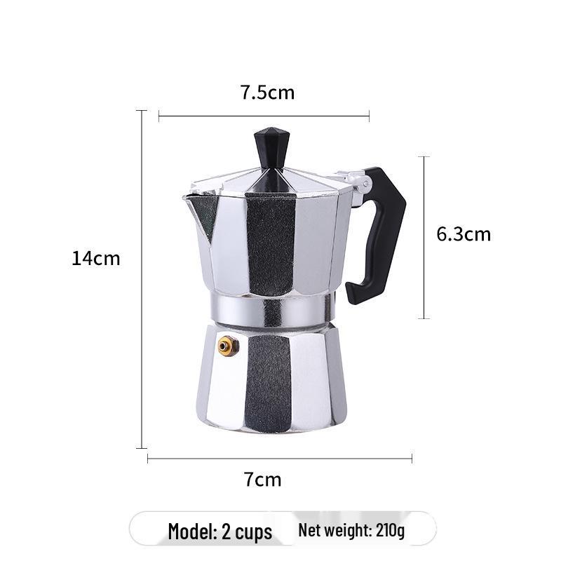 "European Octagonal Aluminum Moka Pot - Italian Style Coffee Maker"