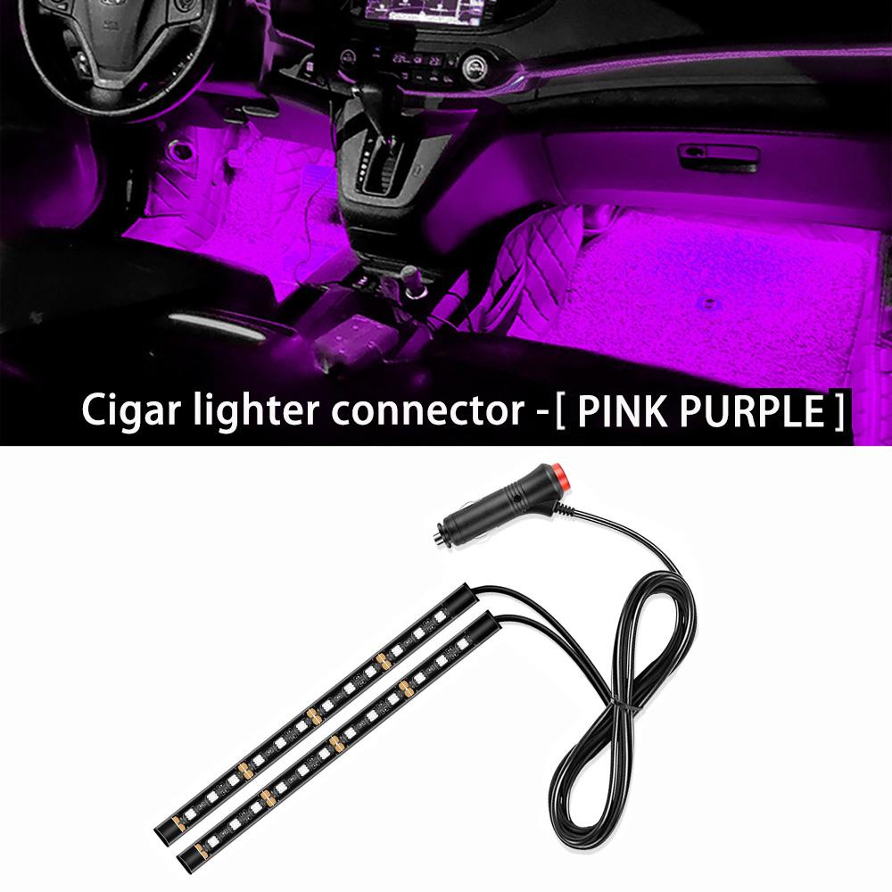 24LED Car Interior Ambient Foot Strip Light Kit Backlight 5V USB Auto Decorative Atmosphere Neon Lamp Vehicle Accessories