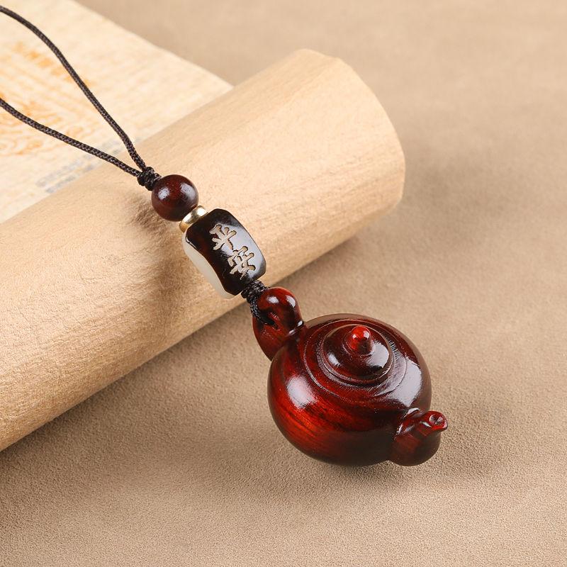 Rosenholz Teekanne Schlüsselanhänger und Handy Lanyard Anhänger.