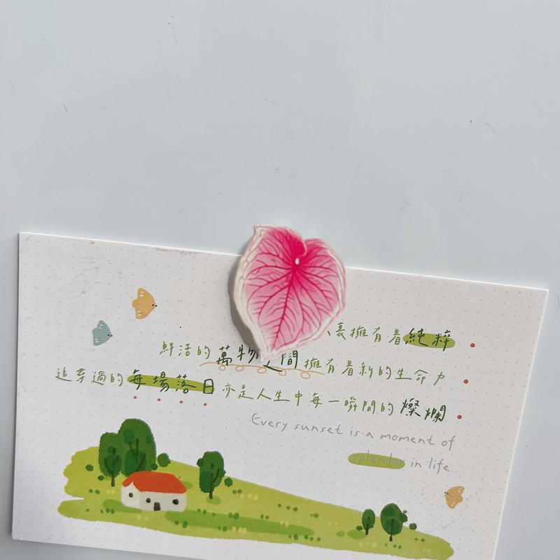 Leaves Shaped Fridge Magnet Green Leaf Magnetic Refrigerator Sticker Home Decorations Acrylic Plant Refrigerator Magnet Gifts