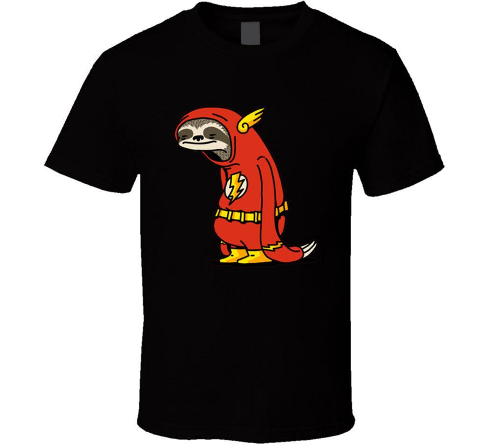 

Flash Sloth Нейтральные забавные футболки, футболка унисекс