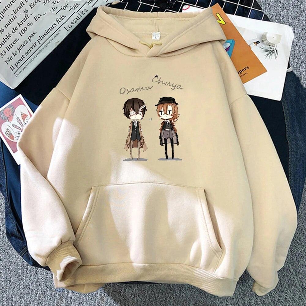 

Anime Bungo Stray Dogs Hoodies Harajuku Unisexga Dazai Sweatshirts Winter Clothes Women Hoodie Cartoon Chuuya Streetwear Female Top