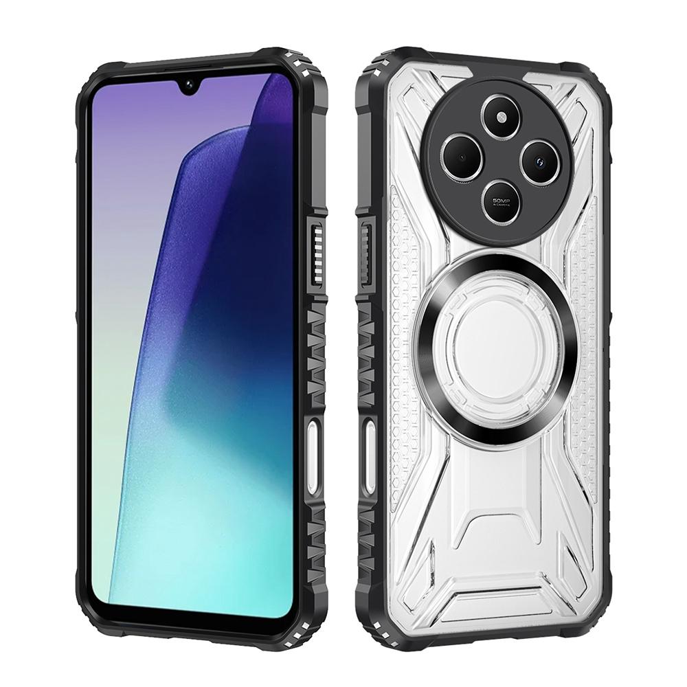 KEYSION Husă Magnetică Transparentă pentru Redimi 14C Silicon Moale+PC Rezistentă la Șocuri Husă de Telefon pentru Xiaomi POCO C75