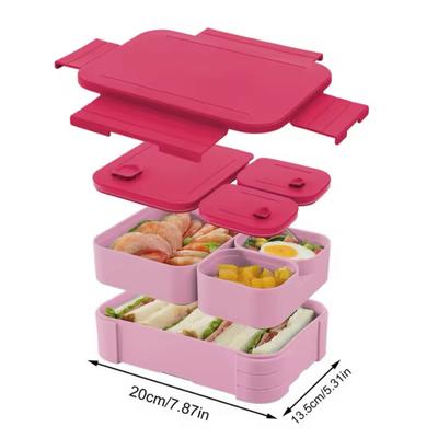Lunchbox Lekvrij BPA-vrij Bento Lunchbox voor Maaltijdplanning met Meerdere Compartimenten Container voor Werk