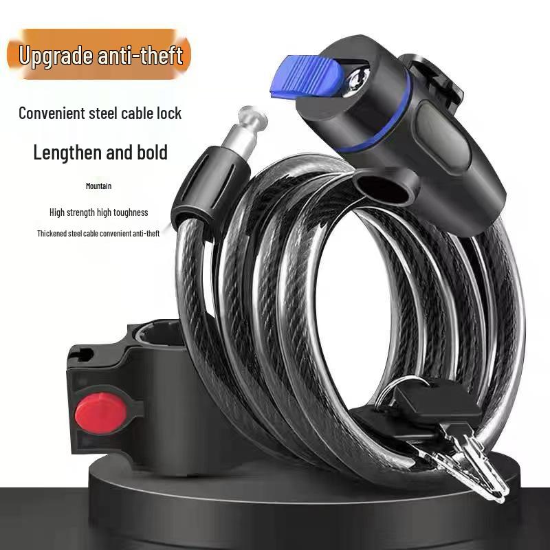 Keyless Anti-Theft Lock: Steel Chain for Mountain Bikes & Electric Scooters