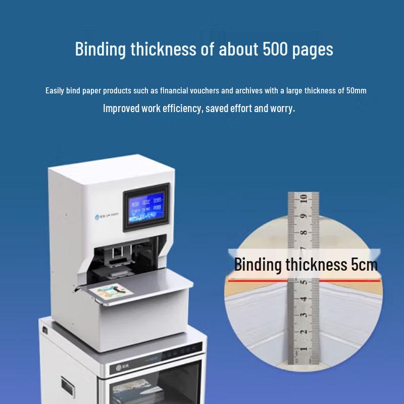 GEPAD Automatic 3-Hole Wire Binding Machine with UV Sterilizer Storage Cabinet GP-590S CN plug (adapter included)
