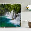 High Quality Natural Landscape Rain Forest Fabric Shower Curtain Waterproof Bath Curtains For Bathroom Decorate With Hooks