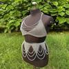 Fashionable Medieval  Butted 9 Mm Chainmail Top With Skirt For Women Birthday Gift