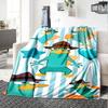 1pc Phineas and Ferb3 Blanket, Gift, for Men and Women, Soft Blanket, Good for Sofa Bed Couch Travel, Lightweight Flannel Blanket