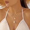 Boho Multilayered Necklace for Women Gold Color Starfish Scallop Shell Pendant Choker Chain Summer Beach Jewelry Accessories Gif