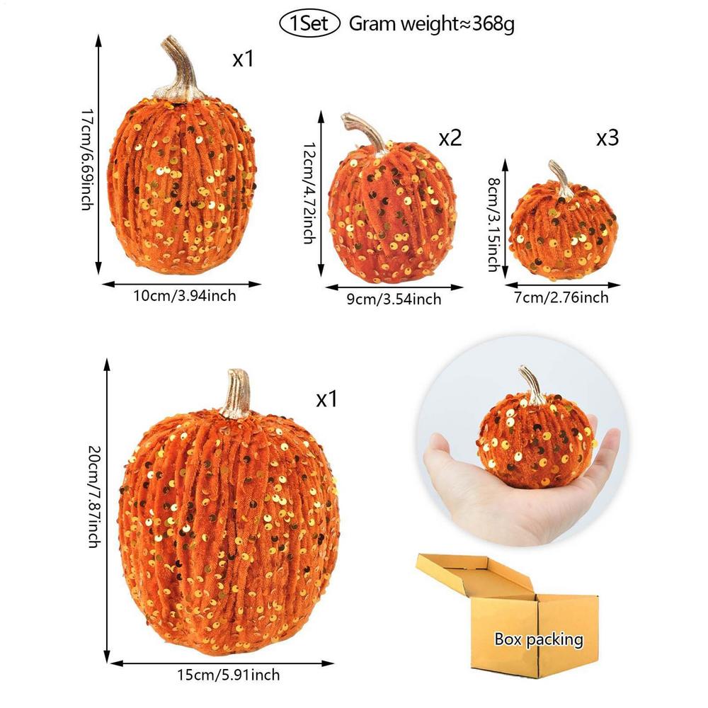 Fall Pumpkin Decor Thanksgiving Fake Pumpkins Autumn Decor 7 Pieces Thanksgiving Table Centerpieces For Indoor Outdoor Living