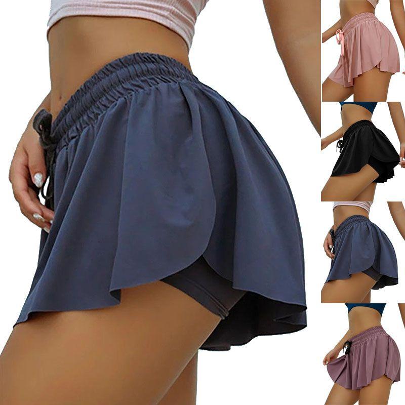 Pleated Women Athletic Tennis Sports Skirts With Shorts Mini Underwear Skirts