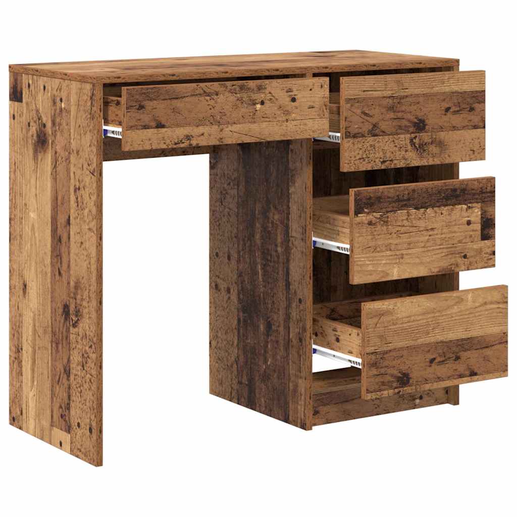 Vintage Wood Desk 90 x 37.5 x 75 cm Engineered Wood