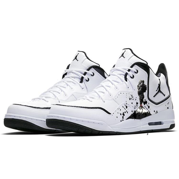 Jordan Courtside 23 Vintage Basketball Shoes Men's Mid top White/Black AR1000-100(Team56-)