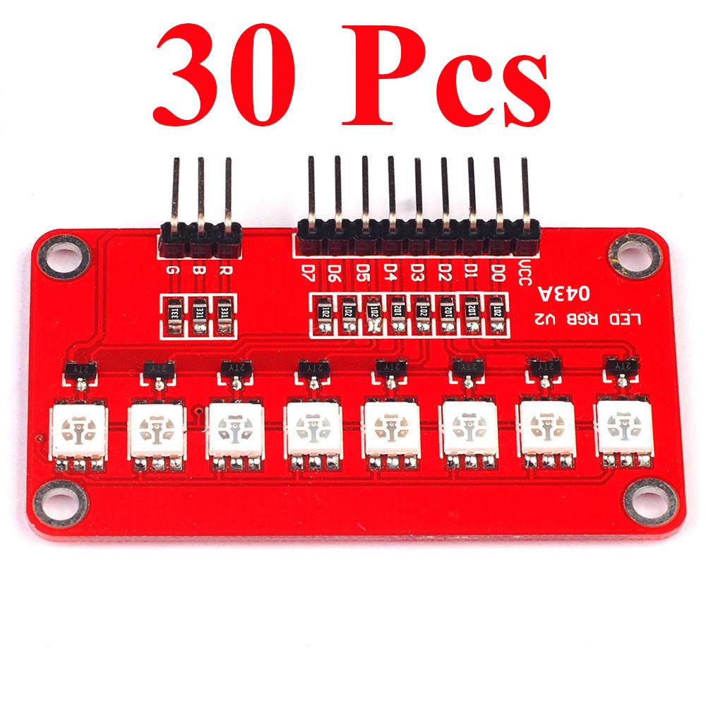 2~100Pcs 5050 RGB Full Color LED Water Flow Light Module Programmable Lamp Board Accessories For Microcontroller Smart Car Robot