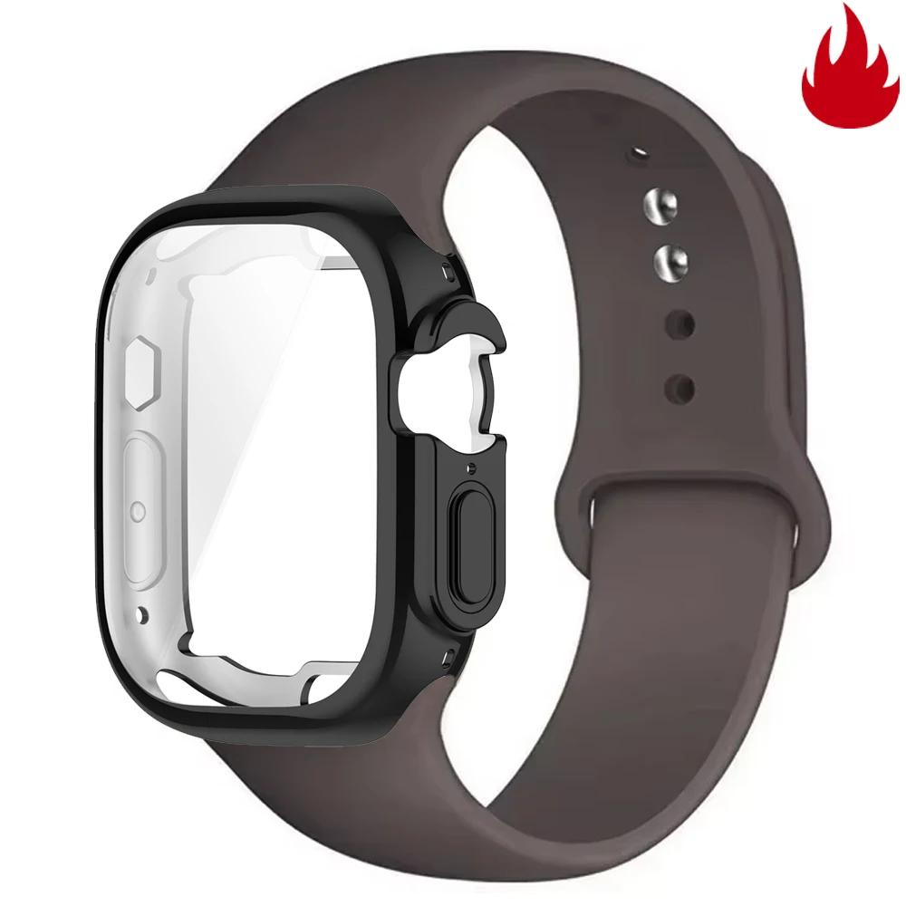 Wtach Case+Strap For Apple Watch band Ultra 49mm 44mm 45mm 42mm 41mm 40mm Wristband correa Bracelet iwatch series 7 8 se 5 6 9
