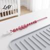 BPA-free Pacifier Leash Silicone Clip with Teether for Infants BPA-Free Chewable Baby Anti-Drop Holder Non Metallic Chain 0-24 Months Boil-Safe