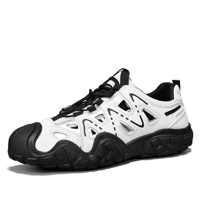 Men's shoes 2025 new summer mesh breathable travel wear wear wear wear one pedal driving mountaineering sports and leisure shoes
