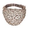 Kvinner hult pannebånd Blomstermønster skinnende rhinestones Faux Pearls Hårbånd Høy elastisk bred hårholder
