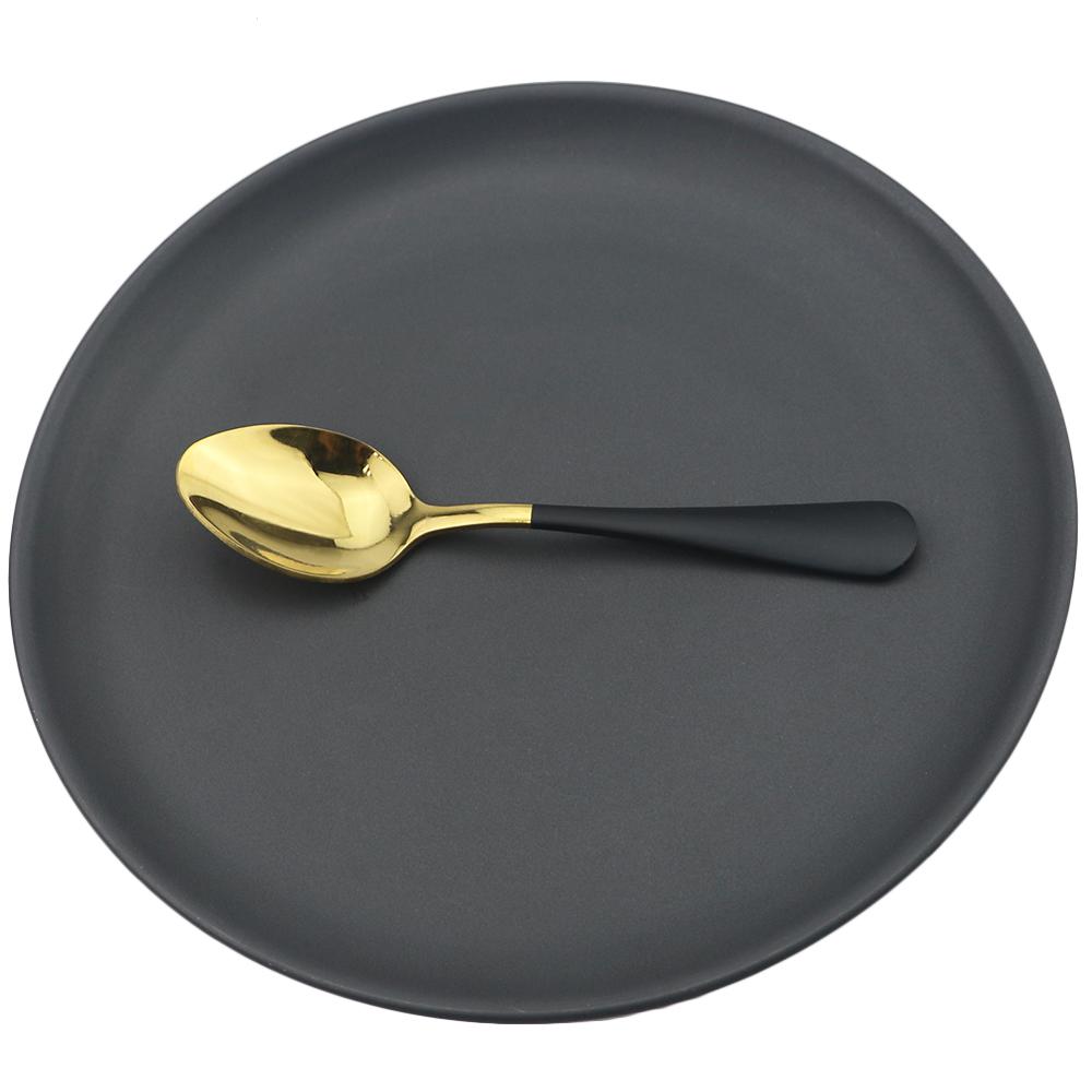 

Gold Dinnerware Set Stainless Steel Cutlery Set Black Fork Knife Tea Spoon Dinner Set Colorful Silverware Kitchen Tableware Set
