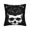 If I Fits I Sits Black Cat Skull Funny Pillow Case  Print Pillow Cover For Couch Sofa Bedroom Morden Pillowcases