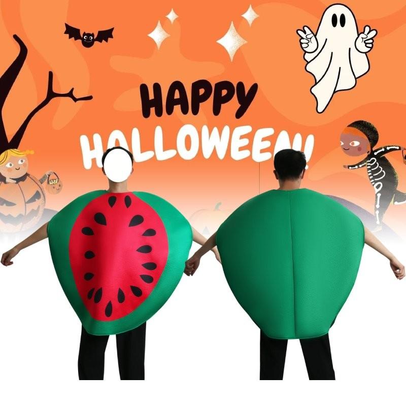 Funny Halloween Watermelon Jumpsuits Cosplay Costume Party Performance Clothes