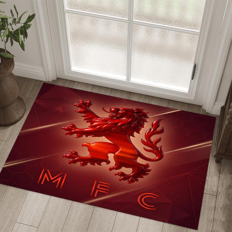 Middlesbrough Design Crystal Velvet Carpet Cozy Non?Slip Printed Rug For Bedroom Living Room Entrance