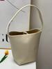 Korean Style Women's Genuine Leather Bucket Bag – Large Capacity Cowhide Shoulder Tote