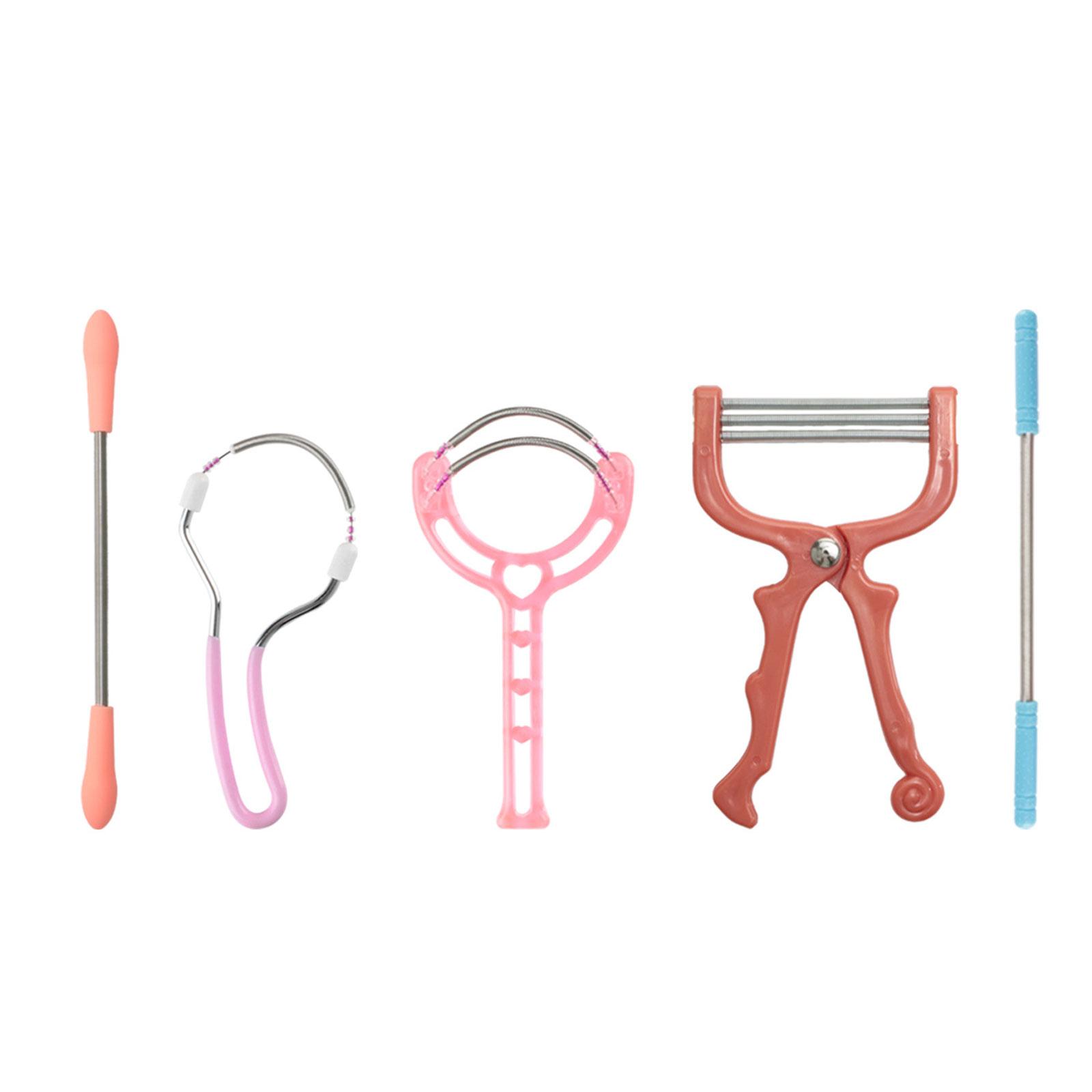 

Набор из 5 практичных пружинных эпиляторов для быстрого и легкого удаления волос на лице: над верхней губой, щеках, подбородке и других областях.