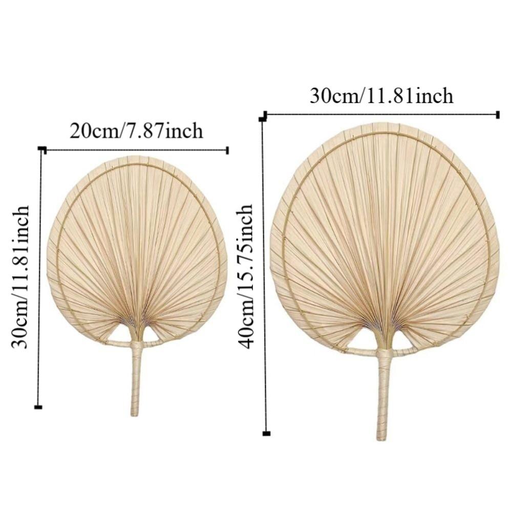 Lightweight Hand-woven Palm-Leaf Fan Anti-Mosquito Decorative Handheld Fans Cattail Fan  Photo Prop