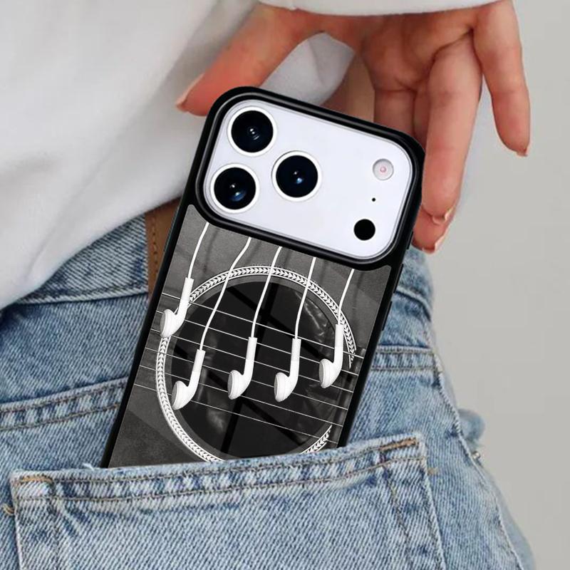 Musical Violin Guitar Phone Case for iPhone 17ProMax 12 13 14 15 16e 17 Pro Max Plus Air Cover