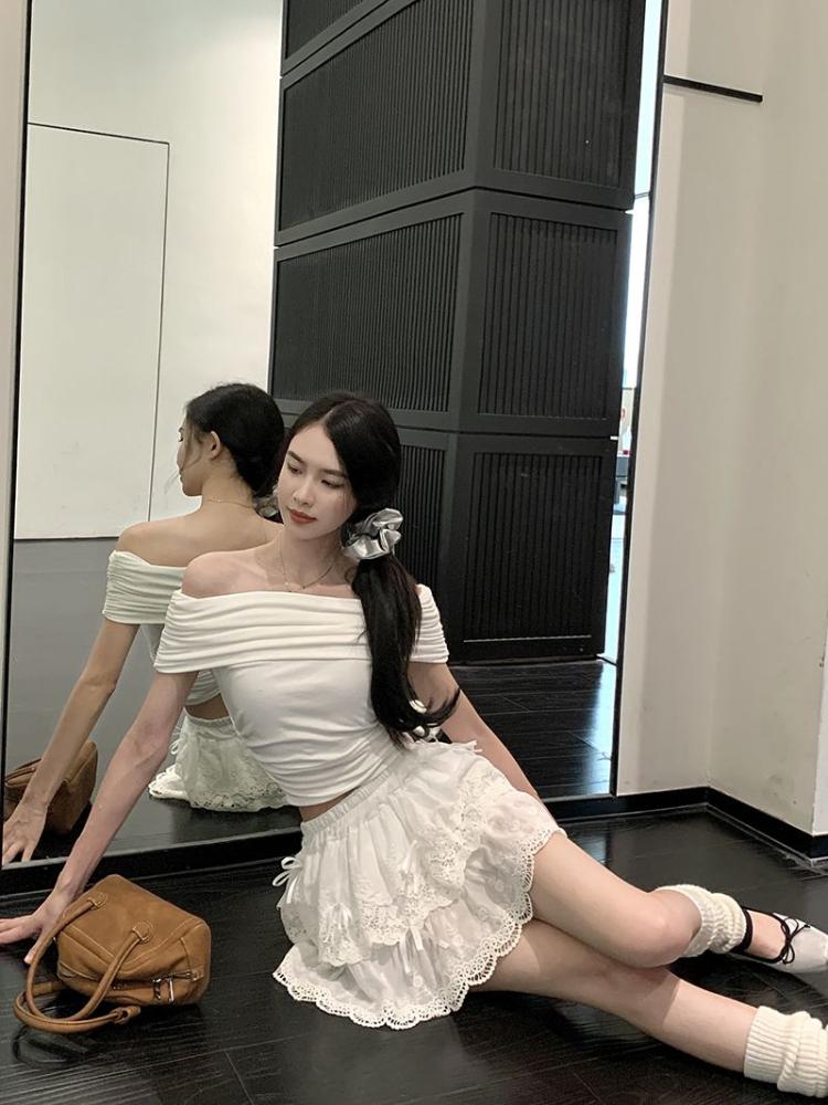 Балетные французские белые элегантные кружевные юбки-торты женские пышные летние новые — фото 11