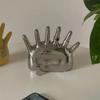 Ceramic Finger Hand Jewelry Display Stand for Rings and Ornaments, Creative Palm Decorative Prop In Ins Style