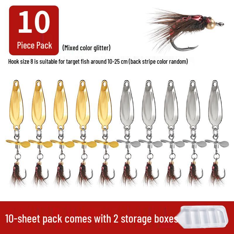Micro Sequins Casting Iron Fly Fishing Hook Set for Minnows, White Stripes, Crucian Carp, and Freshwater Fish Lures