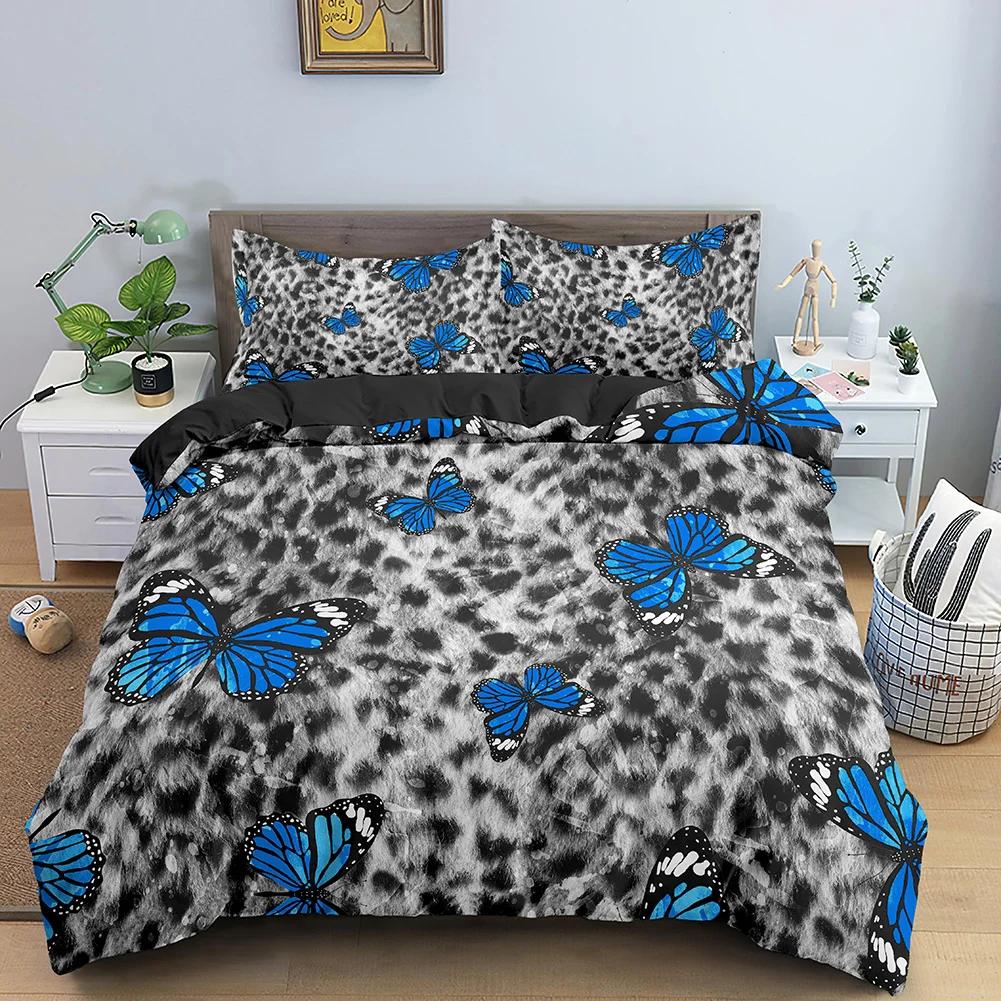 Leopard Pattern Duvet Cover Animals Print Cheetah For Kids Man And Woman Luxury Golden Wildlife Theme Decorations Bedroom Queen