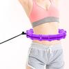 Smart Weighted Fit Hoop 24 Detachable Knots Abdomen Fitness Massage Hoop for Body Sculpting Purple