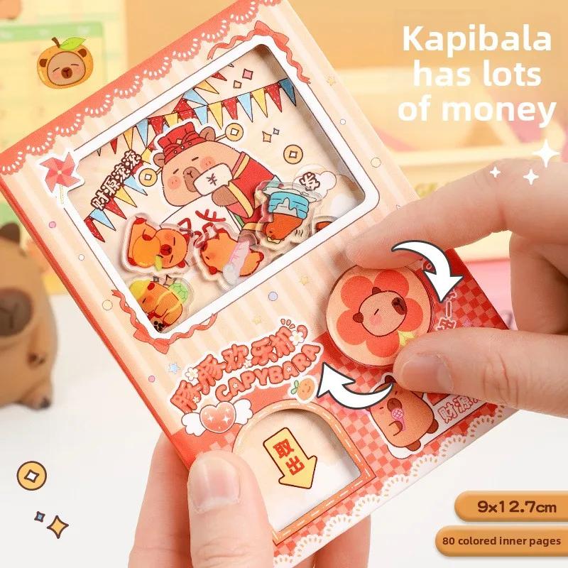 Notebook Kawaii Capybara Busy Board Stress Relief Sensory Back to School Reusable Toy for Students Kids Educational Gift Toy