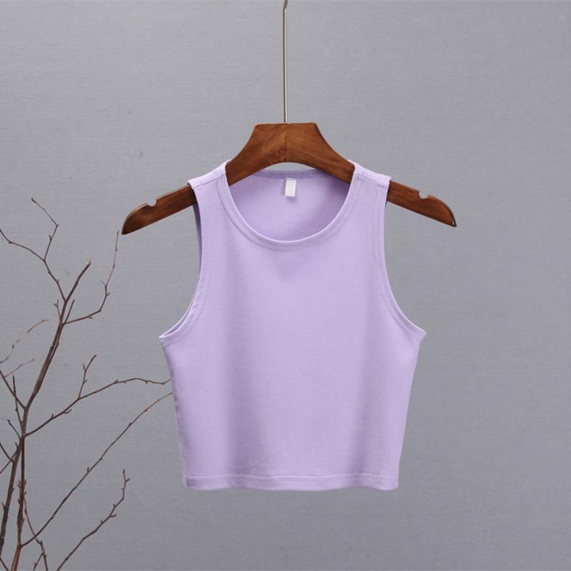 Hirsionsan Summer Solid Short O Neck Knitted Tank Women Casual Skinny Camis Vest Female Sleeveless Shoulderoff Sexy Tops