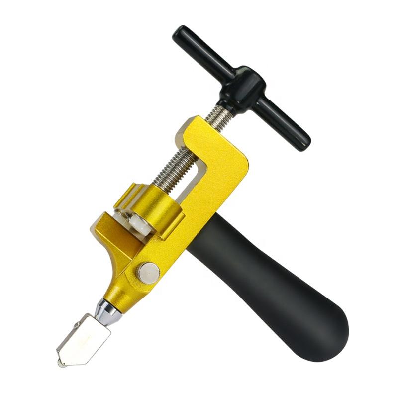 2 in 1 Professional Cutter Hand-held Glass Cutter Ceramic Tile Opener for Thick Glass Tile Cutting (Yellow,Cutting Tools)